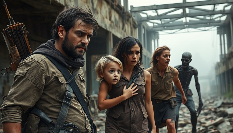Survivors and zombie in 28 Years Later sequel setting.
