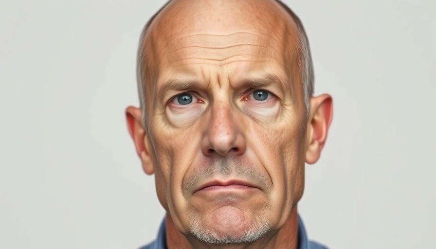 Solemn middle-aged man portrait related to GPS monitoring for ex-Coast Guard officer.