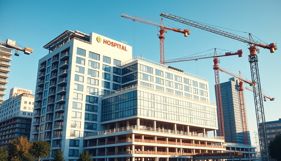 Texas Health Frisco expansion construction site with cranes.