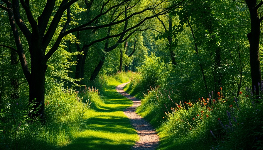 Tranquil path through lush nature, Argyle Nature Trail Project.