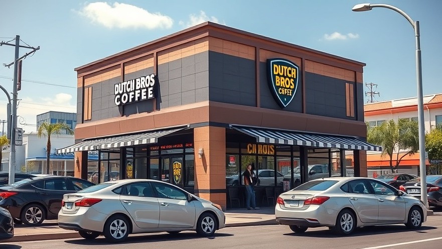 Photorealistic DUTCH BROS COFFEE in Dallas, showcasing vibrant economic development.