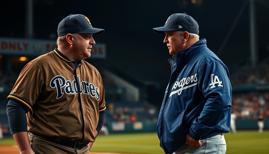 MLB managers of Dodgers and Padres in a heated exchange on the field.