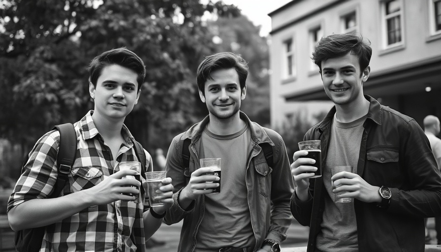 The Thing With Feathers headline tour candid outdoor scene.