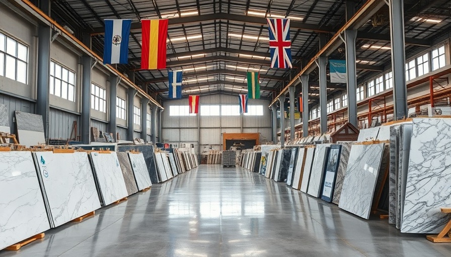 Spacious stone slab warehouse highlighting Austin business opportunities.
