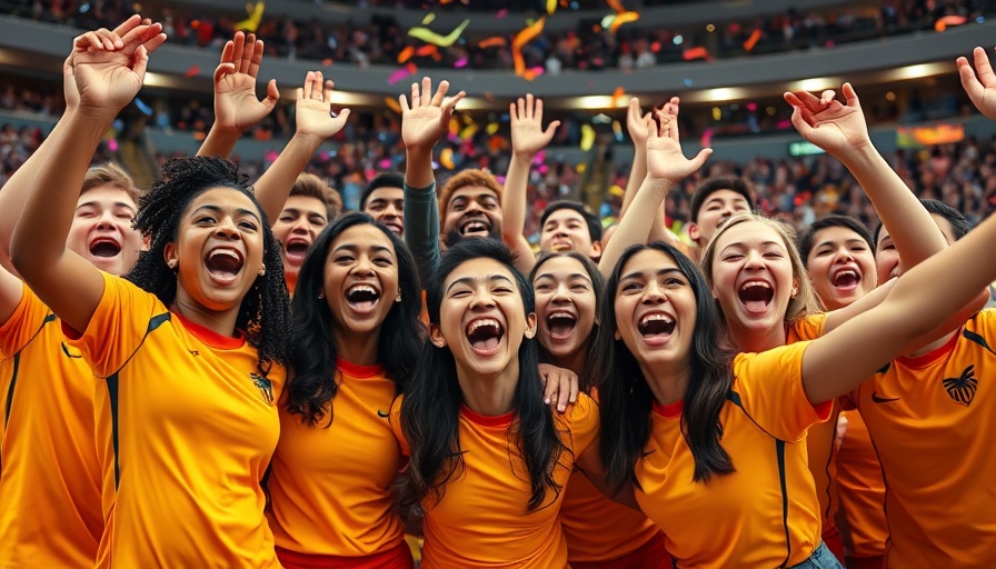 San Francisco Unicorns celebrating victory in vibrant arena, teamwork joy.