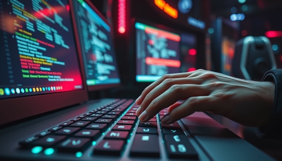Futuristic keyboard under dim light symbolizing leaked credentials.