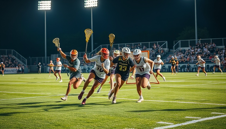 What a hit in an exciting lacrosse game.