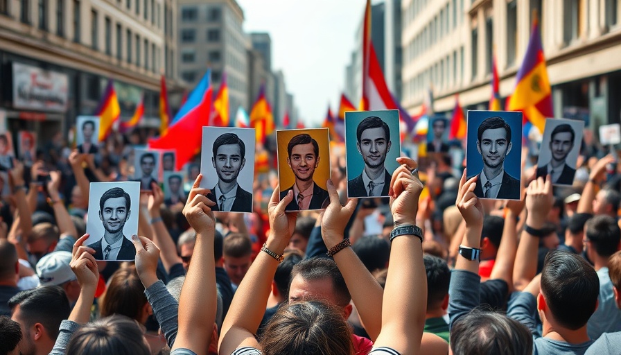 Protest with Iranian flags and portraits, Trump Iran Foreign Policy.