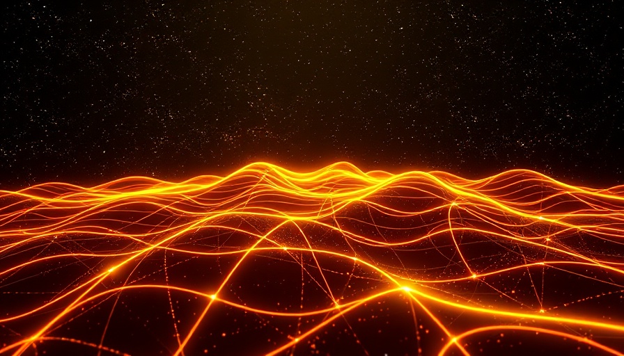 Cosmic 21-centimeter signal glowing in space with starry background.