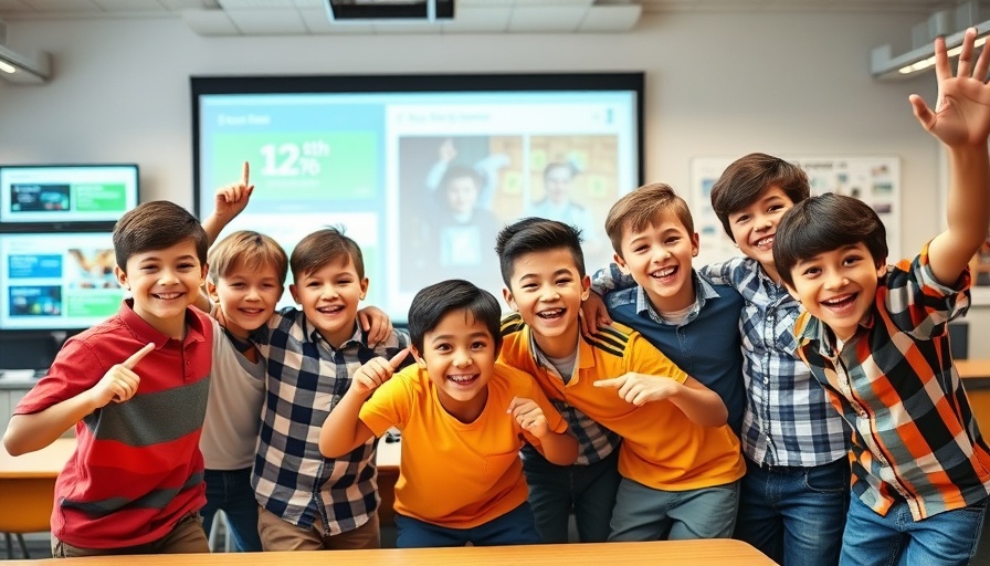 Creative mentorship for young boys in a dynamic classroom setting.