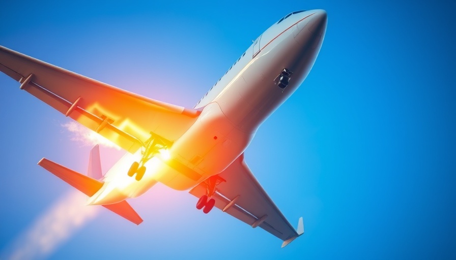 American Airlines plane engine on fire during emergency landing.