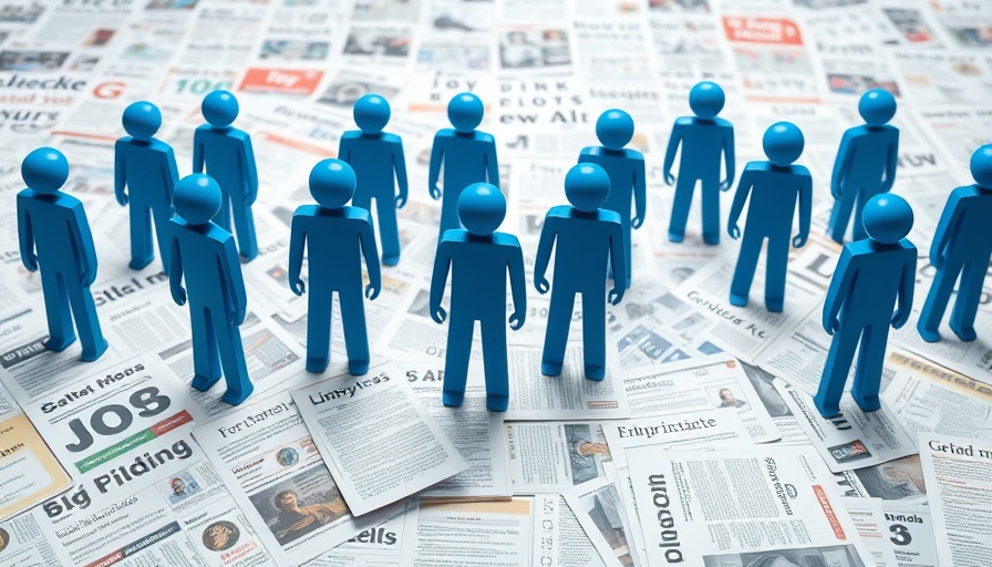 Job market recruitment in San Antonio symbolized by figures on job ads