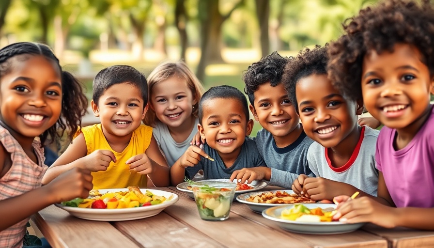 Children at a park enjoying Texas summer meals program