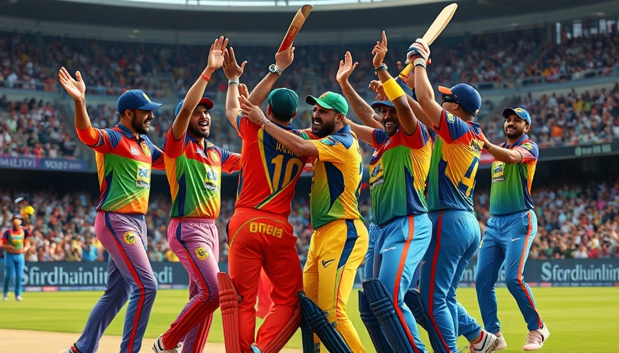 Seattle Orcas last-ball win celebration in cricket stadium.