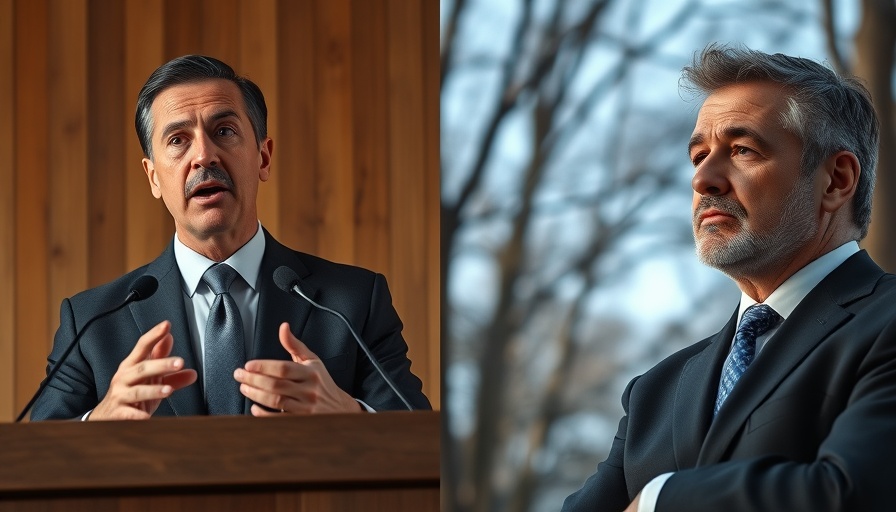 U.S. government news: Two men in formal attire with contrasting expressions.