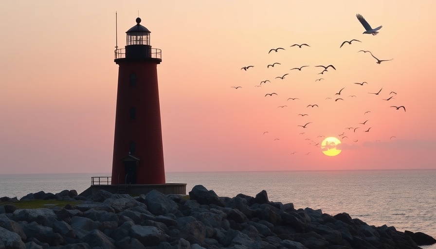 Delaware Bay lighthouse at sunset, rename New Jersey