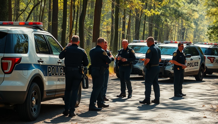 Law enforcement scene with police vehicles and officers in Idaho.