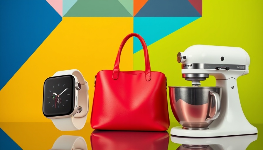 Thoughtful gifts health and wellness: Smartwatch, bag, mixer.
