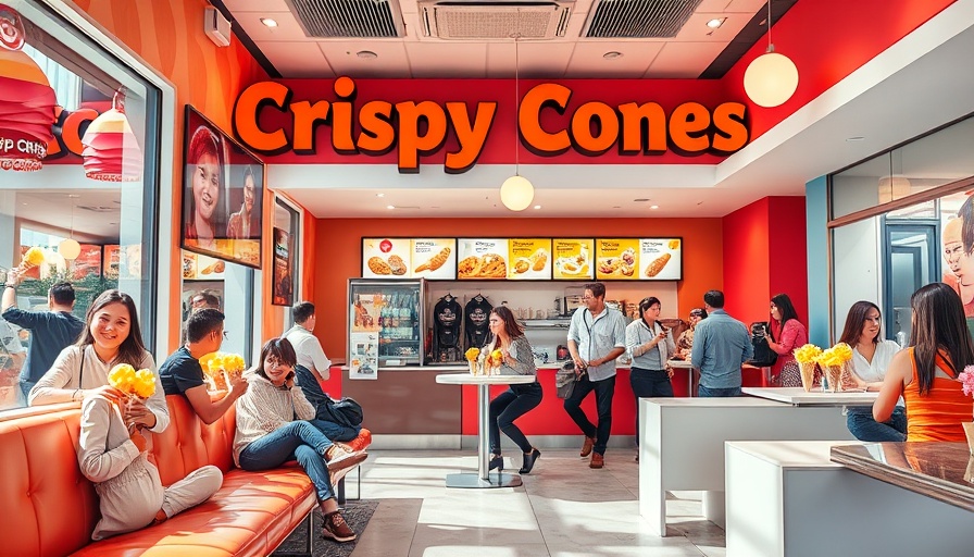 Imaginary Crispy Cones Dallas store opening with colorful cones.