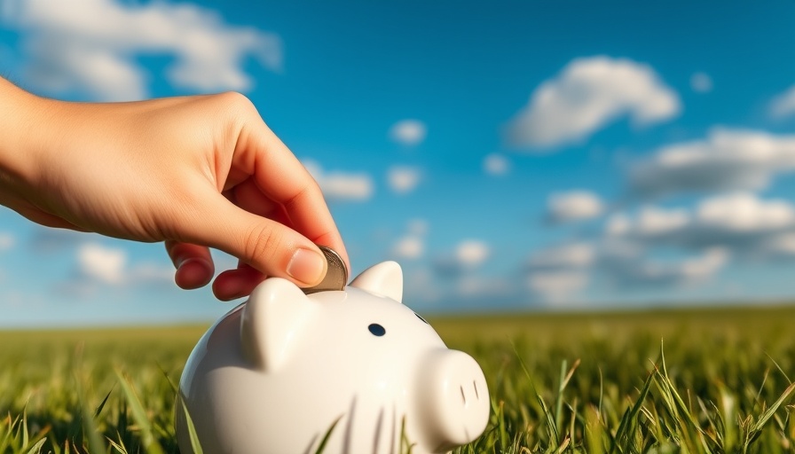 Piggy bank savings concept under blue sky, related to Opportunity Zones tax plan changes.
