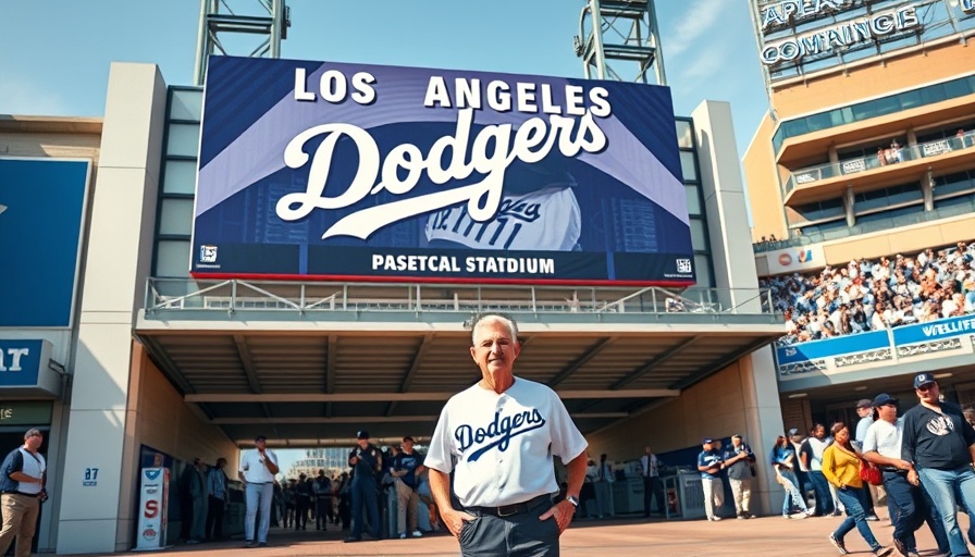 Los Angeles Dodgers logo with man; Dodgers federal civil rights complaint.
