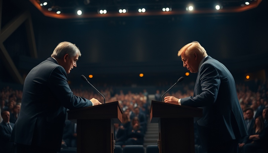 Political debate scene reflecting national security insights discussion.