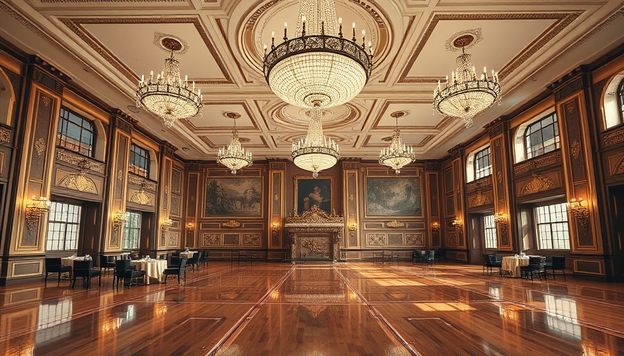 East End Ballroom in Austin, elegant decor and lighting.