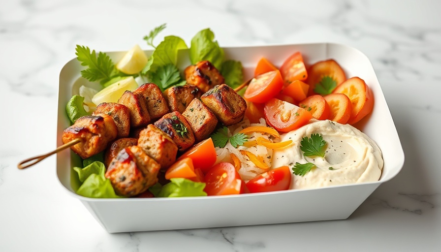 Delicious Mediterranean meal in Dallas takeout container