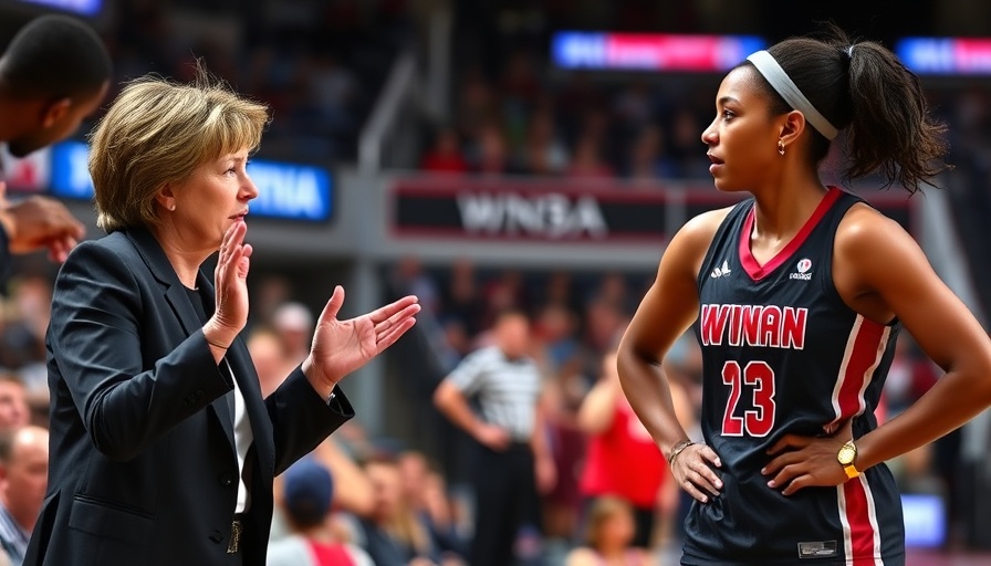 WNBA Aces coach and player during loss to Fever game.