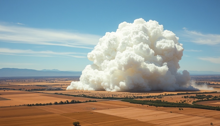 California fireworks explosion cloud billowing in rural landscape.