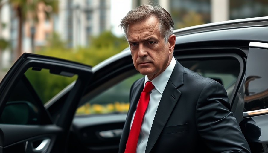 Roman Starovoyt stepping out of a car, political implications