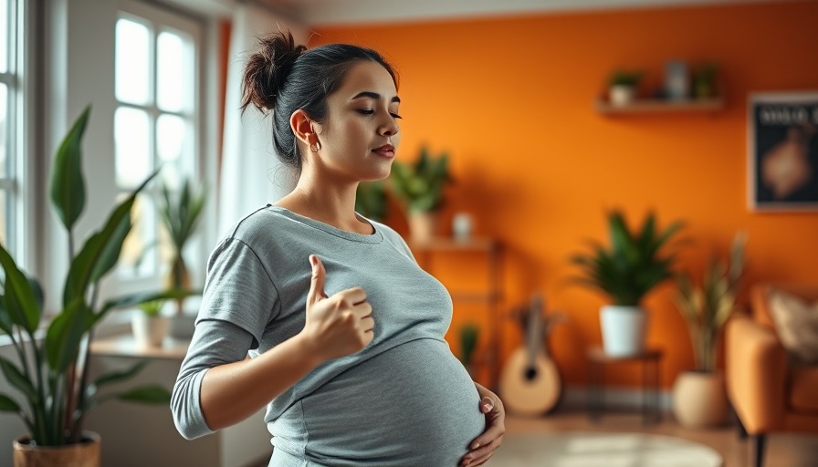 Pregnant woman practicing natural pain management techniques for labor.