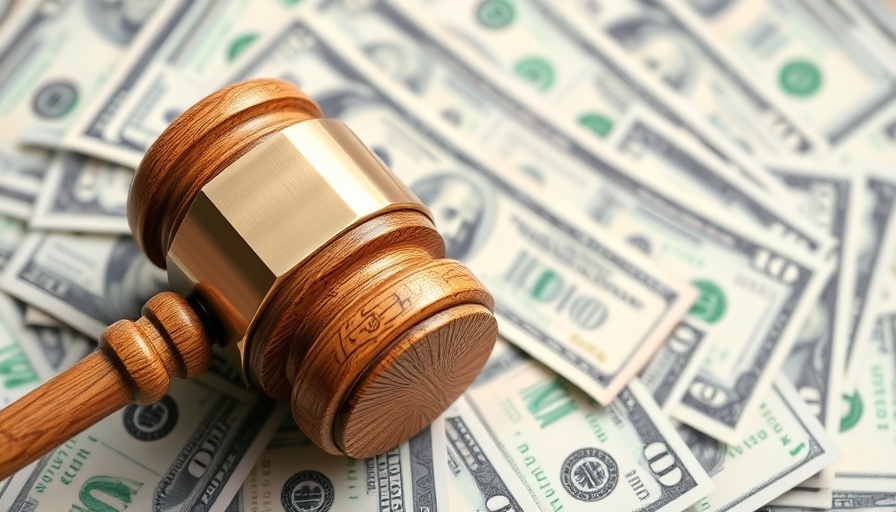 Gavel on hundred dollar bills, legal and financial theme.
