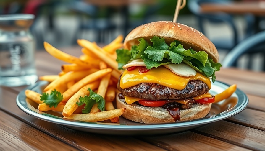 Rodeo Goat burgers DFW with fries on a plate
