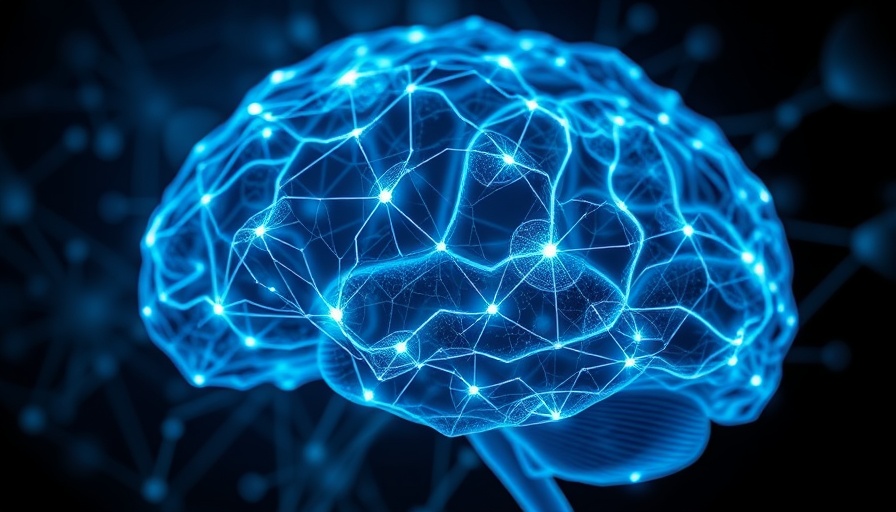 Futuristic brain illustration with neural connections for health and wellness.
