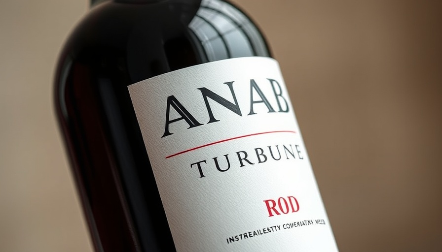 Anaba Rhône-Style Red Blend wine bottle close-up.
