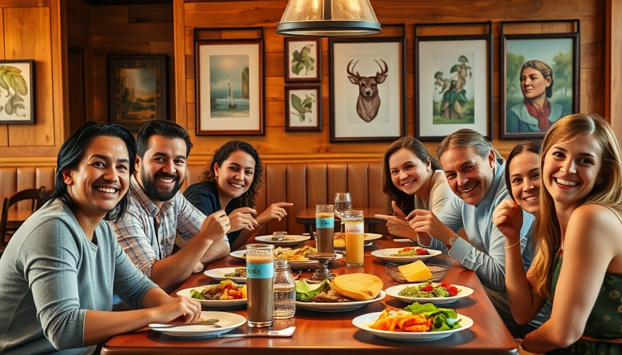 Pastrami meat ups gathering in a cozy restaurant setting.