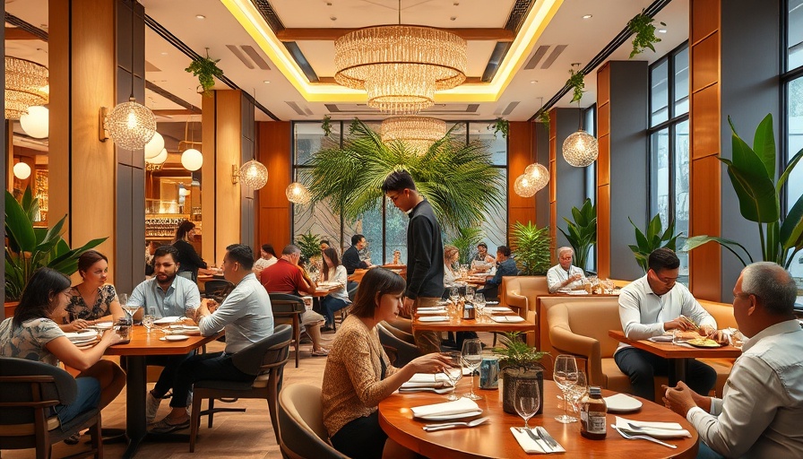Modern dining space, elegant decor, new restaurant in Frisco.