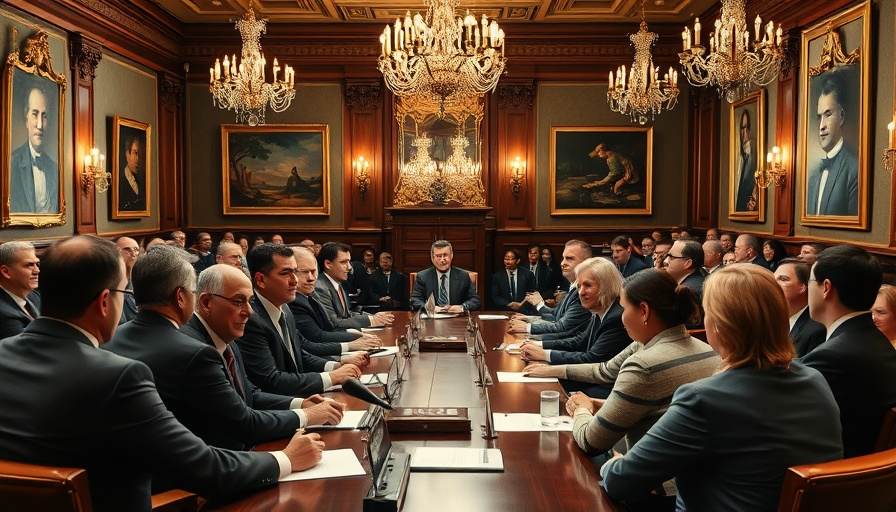 Formal committee hearing discussing cryptocurrency legislation.