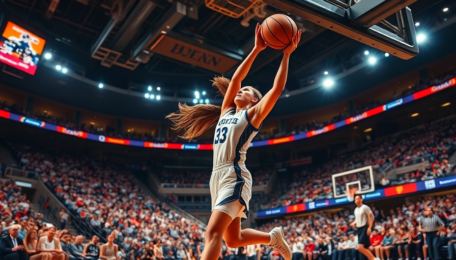 Female basketball player demonstrating explosive strength exercises during a game.