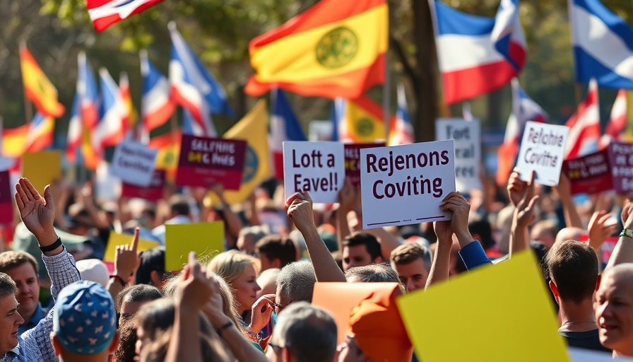 Vibrant political rally depicting Texas Republican primary event.