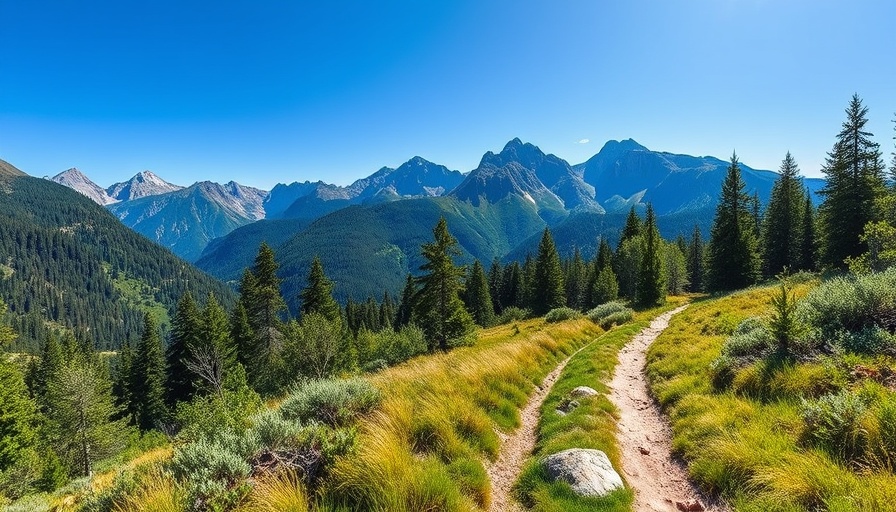 Frisco trail connection with greenery and mountain views