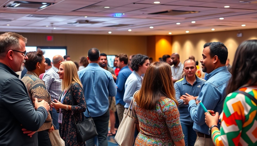 Austin city council fundraising event with active discussions.