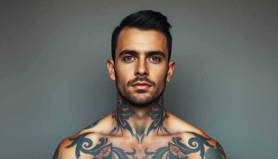 Austin crime reports: photo of tattooed individual against gray background.