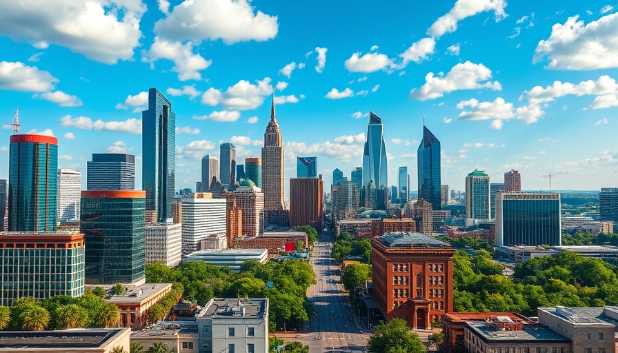 Dallas urban skyline depicting vibrant city life.