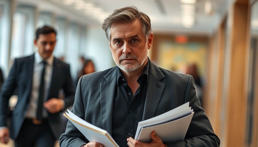 Trump rescission request meeting: Professional man with documents.