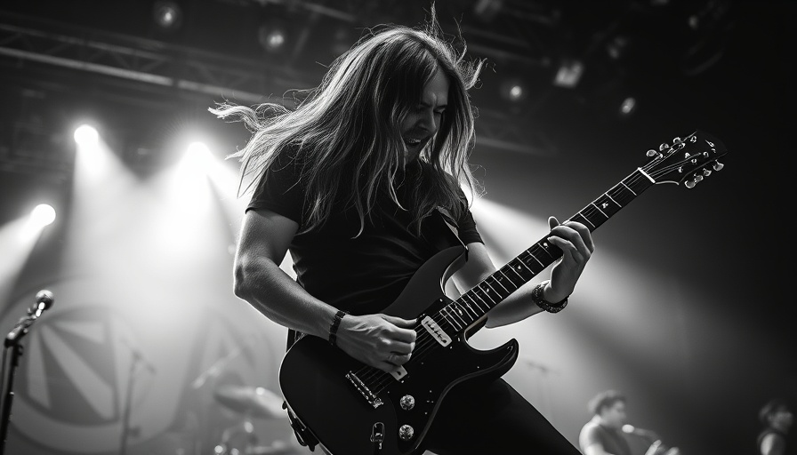 Crowbar Summer 2025 US Tour: Musician playing guitar on stage, black and white.