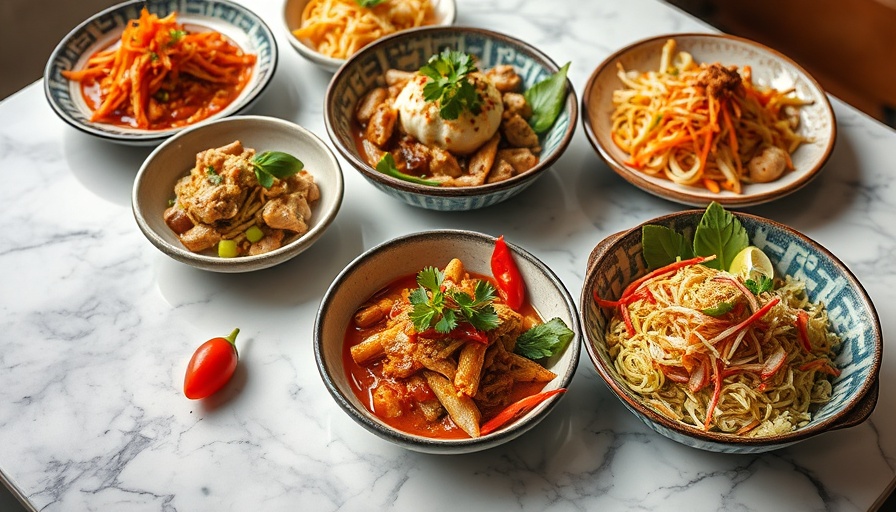 Exquisite Southeast Asian cuisine at a restaurant in Austin.