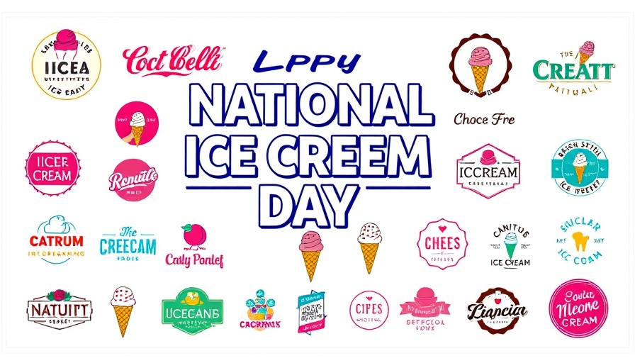 National Ice Cream Day San Antonio featuring colorful ice cream shop logos.