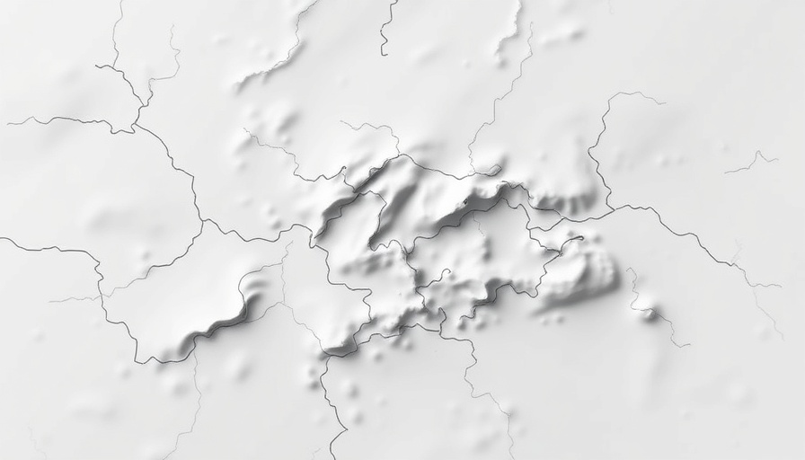 Minimalistic map representing Tibet earthquake 3.7 magnitude.